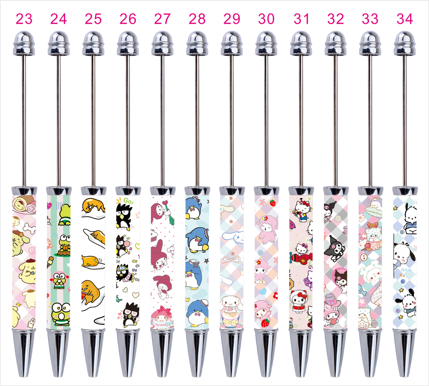 Pens 3 Sanrio's Pen【12 characters, 5 each characters, in total 60 pcs】